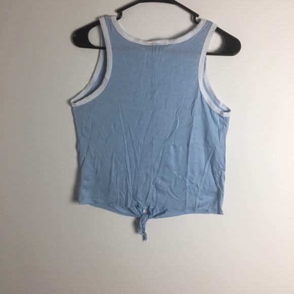 Revive Blessed Front Tie Tank Blue White Medium - Picture 13 of 14